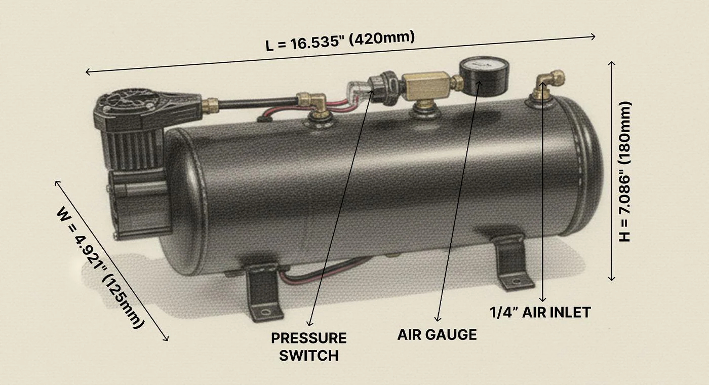2-Chime Air Horn Kit - Image 7