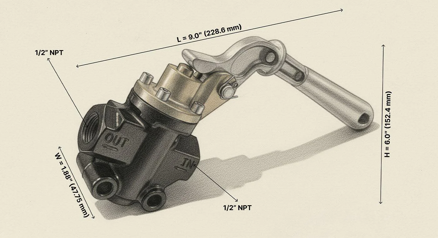HornBlasters 1/2" Manual Train Horn Valve - Image 2